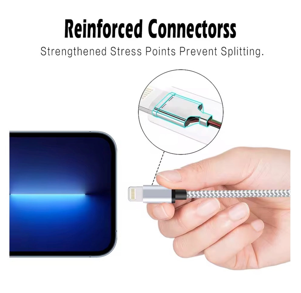 Fast Charging USB Charger Cable For iPhone 14 13 12 11 Xs Max Xr X 8 7 6 Plus iPad Origin Mobile Phone Long Data Cord 1m 2m 3m