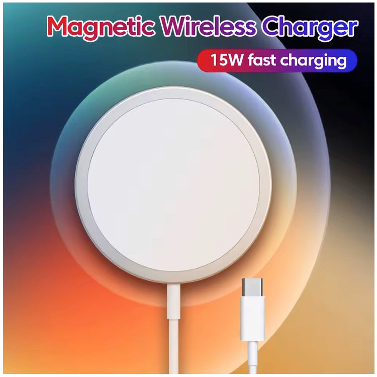 15W Magnetic Wireless Fast Chargers with Type C Fast Charging Cable For iPhone12-16 Charger Adapter Macsafe Phone Charging Dock