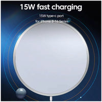 15W Magnetic Wireless Fast Chargers with Type C Fast Charging Cable For iPhone12-16 Charger Adapter Macsafe Phone Charging Dock