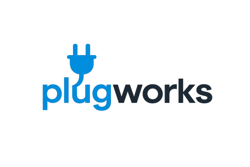 a plug store logo with the heading plugworks